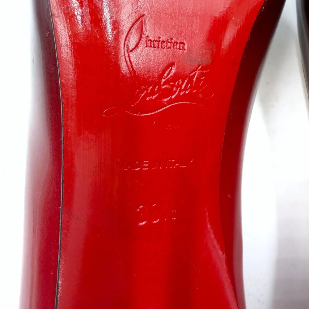 Christian Louboutin So Kate Pumps Red Black Ombre Patent Heels Sz 38.5 / 8.5